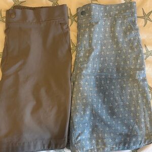 SET of 2 SHORTS Lands' End Kids - grey and Blue anchors